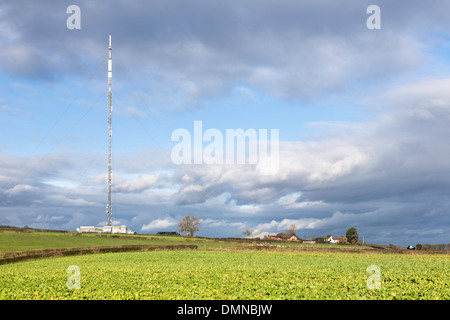 UHF transmitter site on Marcle Ridge Hill, Herefordshire, England, UK Stock Photo