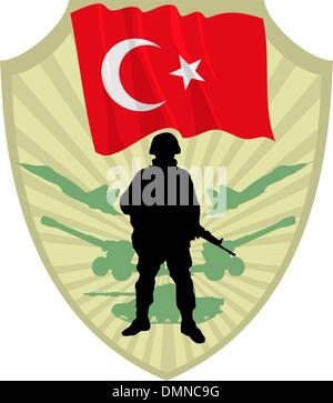 military soldier turkey silhouette icon vector illustration design ...