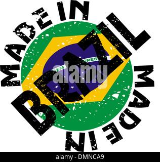 vector label Made in Brazil Stock Vector