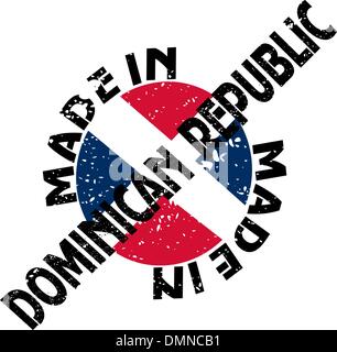 vector label Made in Dominican Republic Stock Vector