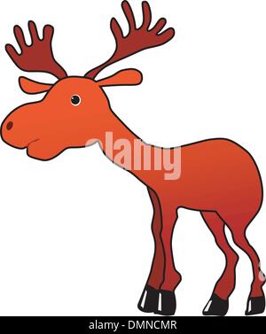 Funny moose Stock Vector