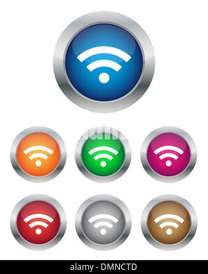 Wi-Fi buttons Stock Vector