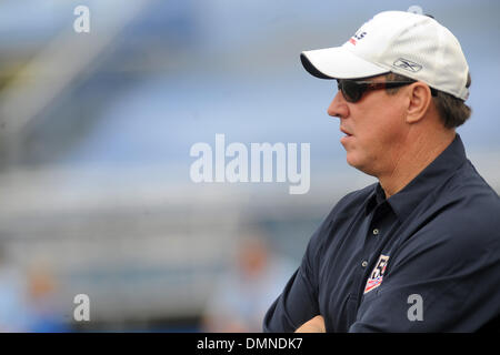 12 September 2009: Buffalo Bills Hall of Fame quarterback Jim Kelly watches Saturday's University of Buffalo Bulls home game against the Pittsburgh Panthers from the sideline in the first half at UB Stadium in Buffalo NY. (Credit Image: © Southcreek Global/ZUMApress.com) Stock Photo