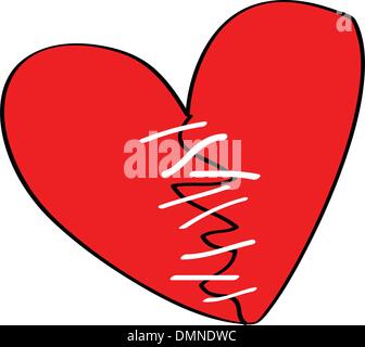 breakup heart broken cartoon vector illustration Stock Vector Image ...