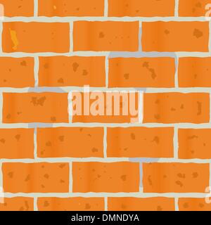 Background as wall of red bricks Stock Vector