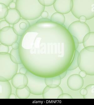 transparency ball with soap bubble Stock Vector