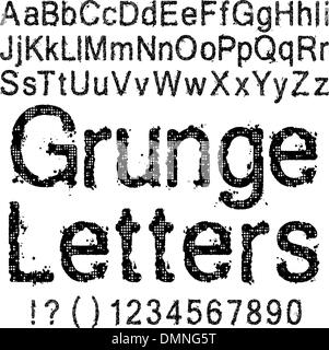 Grunge Letters Stock Vector