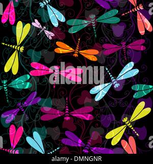 Seamless dark colorful pattern Stock Vector