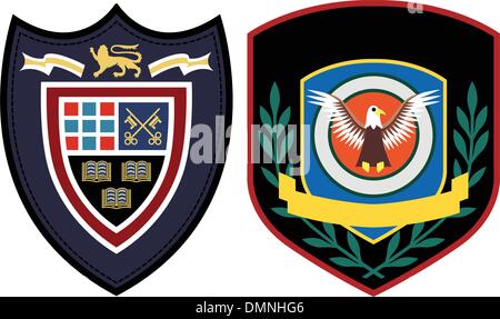 emblem badge shield symbol Stock Vector