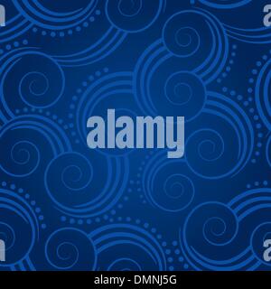 Seamless blue swirls background Stock Vector