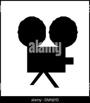 Movie camera silhouette Stock Vector