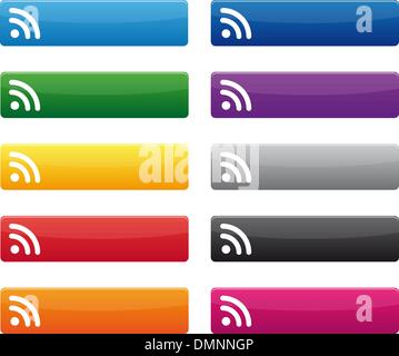 RSS buttons Stock Vector