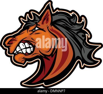 Mustang Stallion Mascot Cartoon Vector Image Stock Vector
