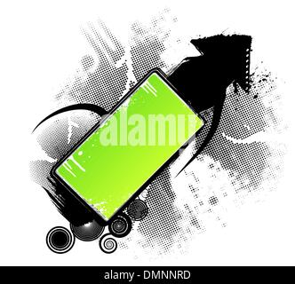 Modern grunge design element with blank board Stock Vector