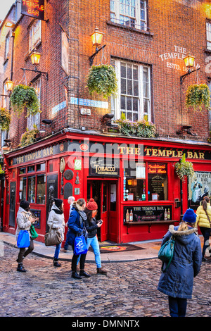 The Temple Bar Pub in Temple Bar Street Dublin City Ireland Stock Photo