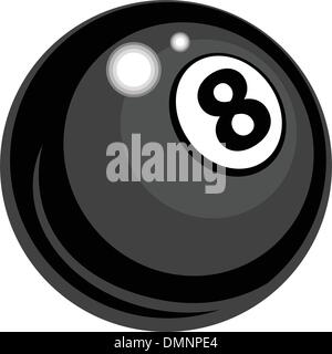 Billiards Eight Ball  Vector Design Stock Vector