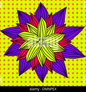 Hand-Drawn doodle flower Stock Vector