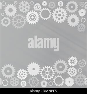 Grey gear background Stock Vector