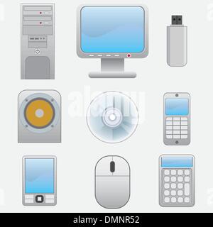 Set of electronic devices. Stock Vector