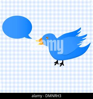 Twitter blue bird icon Stock Vector