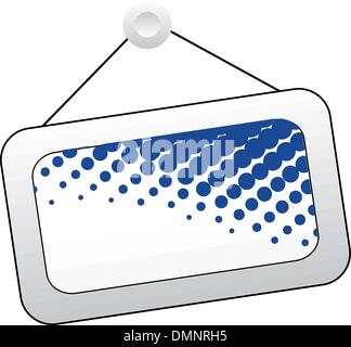 Hanging blank white doorplate Stock Vector