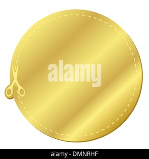 Golden coupon sticker icon Stock Vector
