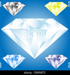 Vector illustration of diamond icon Stock Vector