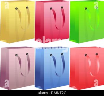 Shopping bag set Stock Vector