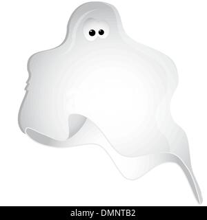 Frightened Ghost Face Vector Icon Halloween Emoji Scary Evil