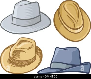 Fedora hats Stock Vector