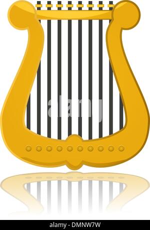 Glossy harp Stock Vector