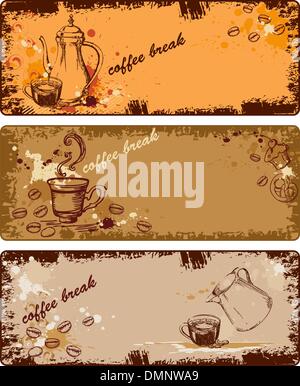 set of coffee banners Stock Vector
