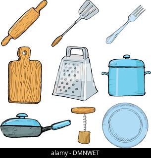 kitchen objects Stock Vector