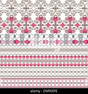 Set seamless vintage borders Stock Vector