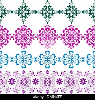 Set seamless vintage borders Stock Vector