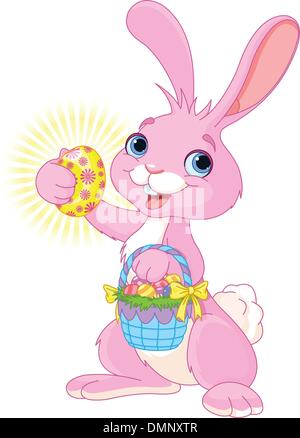 Easter Bunny with Easter Egg Stock Vector