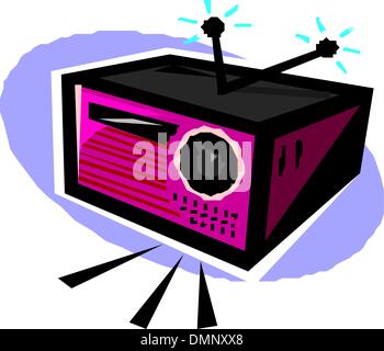 Retro radio vector illustration Stock Vector
