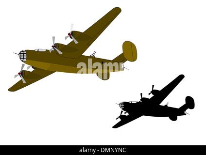 Retro bomber. Stock Vector