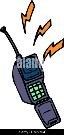 old mobile phone vintage communication icon vector illustration Stock ...