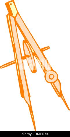 drafting compass Stock Vector