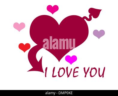 I love you enamored bubble Stock Vector