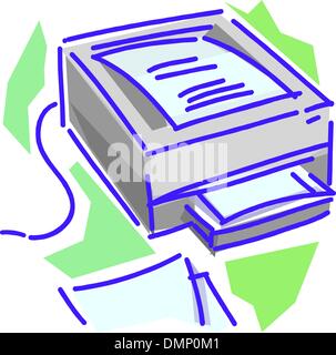 Printer device isolated Stock Vector Image & Art - Alamy
