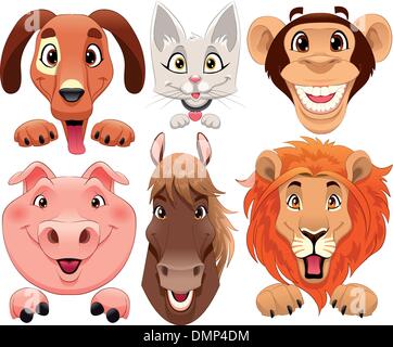 Animals portrait. Stock Vector