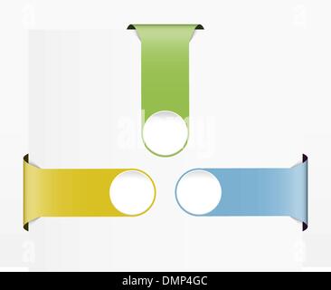 ribbon with circle tag Stock Vector