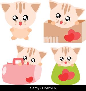 Cartoon cat illustration Stock Vector