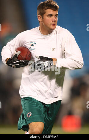 Miami Dolphins tight end Joey Haynos looks for a pass interference call  against the Tampa Bay Buccaneers in fourth-quarter action at Land Shark  Stadium in Miami, Florida, Sunday, November 15,2 009. The