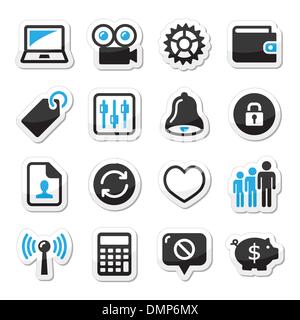 Web internet icons set - vector Stock Vector