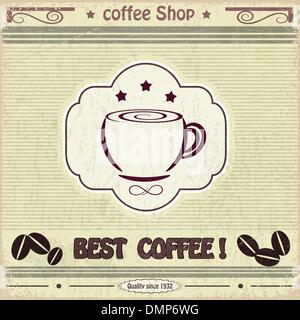 Vintage label coffee shop Stock Vector