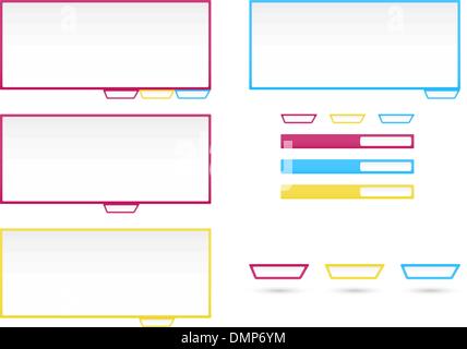 web elements templates Stock Vector