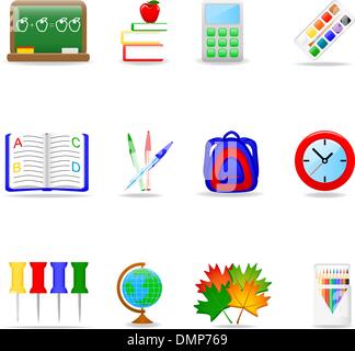 Education icon set Stock Vector